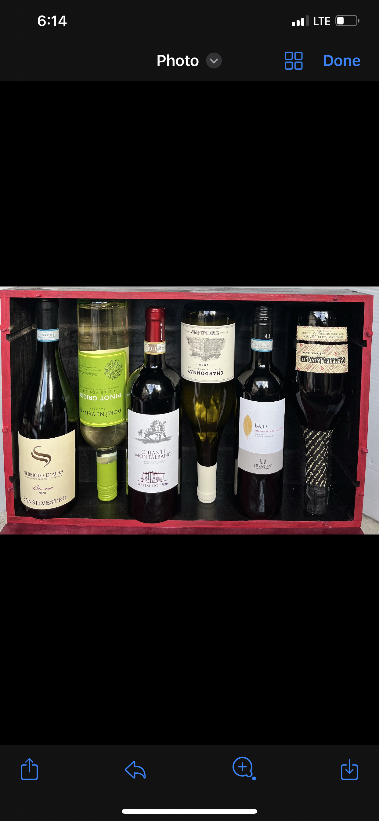 6 Bottle Wine Arrangement - 3 Reds, 2 White Wines, 1 Sparkling Wine